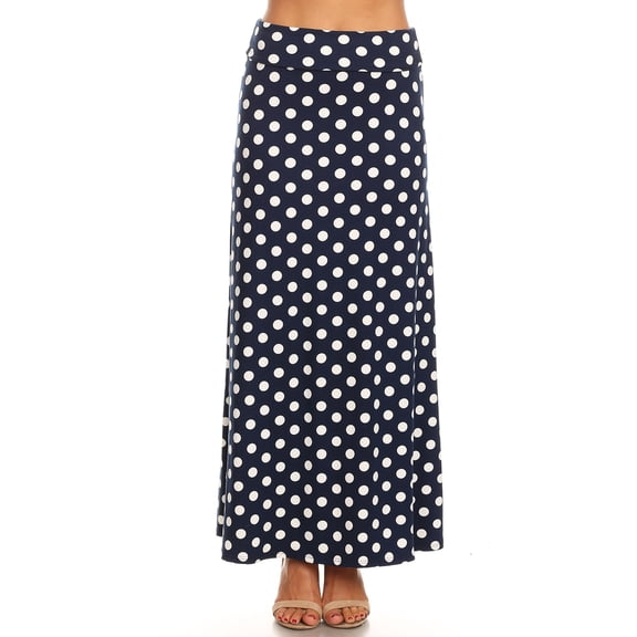 Women's Stretchy Flowy Maxi Skirt with Elastic Waistband for Comfort and Style