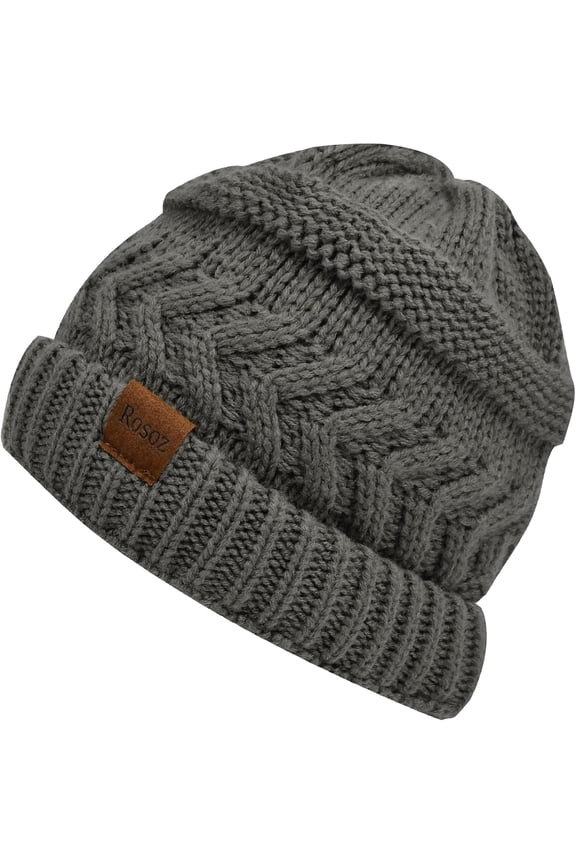 Women’s Stretchy Ponytail Beanie Hat - Winter Warm Cable Knit High Bun Beanie, One Size Fits Most, Cover Ears for Outdoor Activities