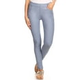 thumbnail image 1 of Women's Stretchy Slim Jeggings with 5 Pockets Cotton Blend, Slate Gray Medium, 1 of 3