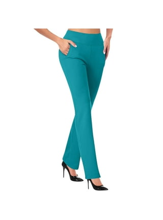 Bamans Women's Straight Leg Dress Pants with Pockets Business Casual  Trousers for Work : : Clothing, Shoes & Accessories