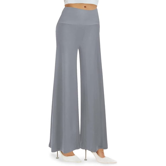 Women's Stretchy Wide Leg Palazzo Lounge Pants Casual Comfy High Waist Palazzo Pants