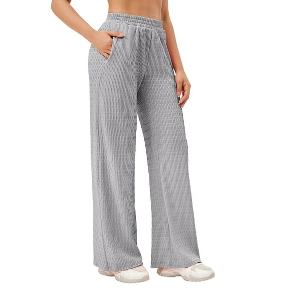 Women's Stretchy Wide Leg Palazzo Lounge Pants Casual Comfy High Waist Palazzo Pants