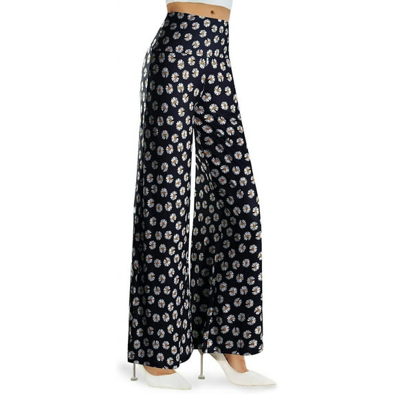 Women's Stretchy Wide Leg Palazzo Lounge Pants Casual Comfy High Waist Palazzo Pants