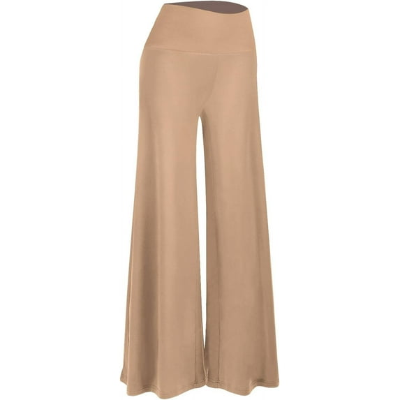 Women's Stretchy Wide Leg Palazzo Lounge Pants Casual Comfy High Waist Palazzo Pants