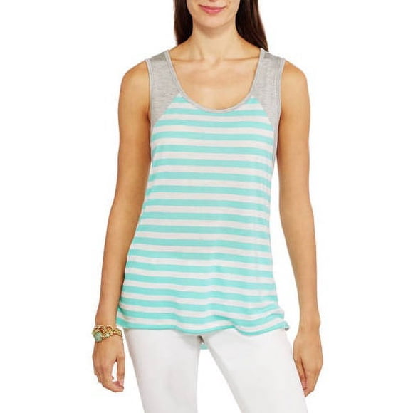 Women's Stripe Swing Tank With Contrast
