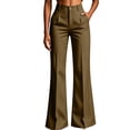 thumbnail image 1 of Women's Striped Cargo Trousers Baeitkot Women's Striped Cargo Trousers with Pockets Khaki XL, 1 of 7