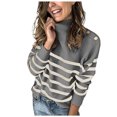 thumbnail image 1 of Women's Striped Color Block Fall Winter Sweater 2025 Crewneck Long Sleeve Sweaters Trendy Casual Knit Pullover Tops, 1 of 7