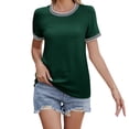 thumbnail image 1 of Women's Striped Crew Neck Short Sleeve T Shirt Casual, Made of Soft & Breathable Fabric, Versatile with Solid Colors, Available in Multiple Sizes, 1 of 4