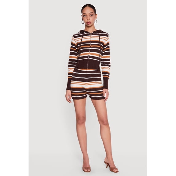 Women's Striped Drawstring Shorts