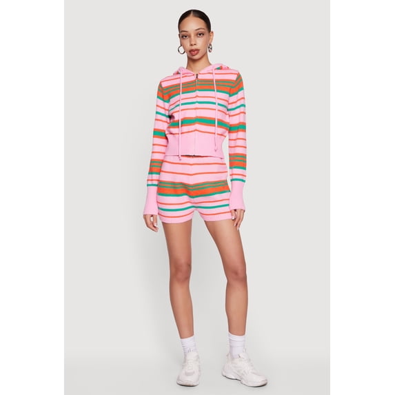 Women's Striped Drawstring Shorts