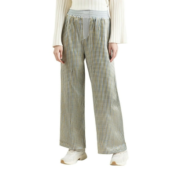 Women's Striped High Waisted Trousers Polyester, Relaxed Fit, Stylish Design, Suitable for All Seasons, S XL Sizes