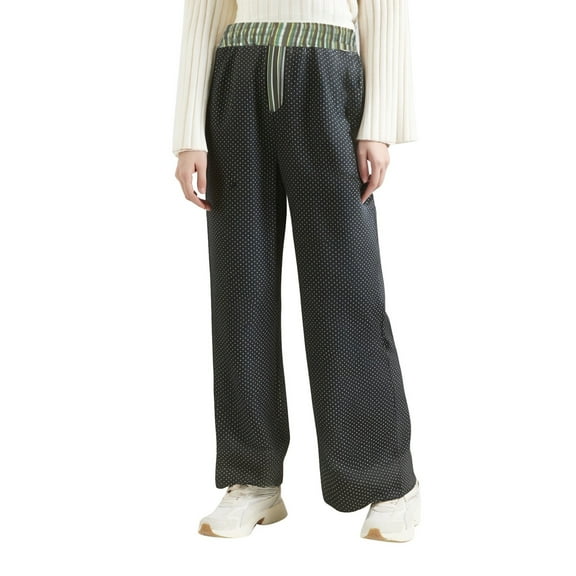 Women's Striped High Waisted Trousers Polyester, Relaxed Fit, Stylish Design, Suitable for All Seasons, S XL Sizes