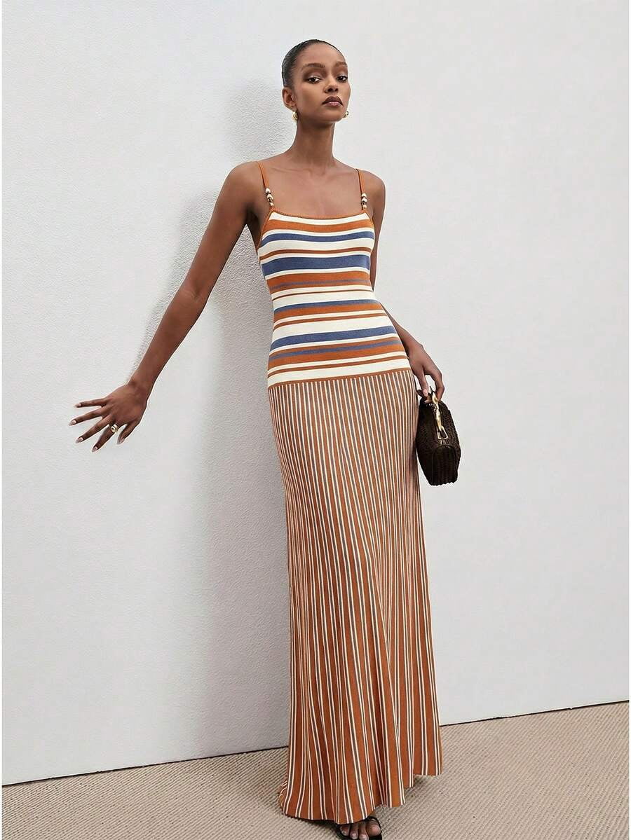 summer beaded dress Kulani Kinis - Beaded Cut Out Maxi Dress