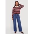 thumbnail image 1 of Women's Striped Long Sleeve Button Front Rugby Shirt, 1 of 4
