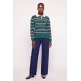 thumbnail image 1 of Women's Striped Long Sleeve Button Front Rugby Shirt, 1 of 4