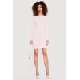 thumbnail image 1 of Women's Striped Long Sleeve Ribbed Knit Mini Dress, 1 of 3