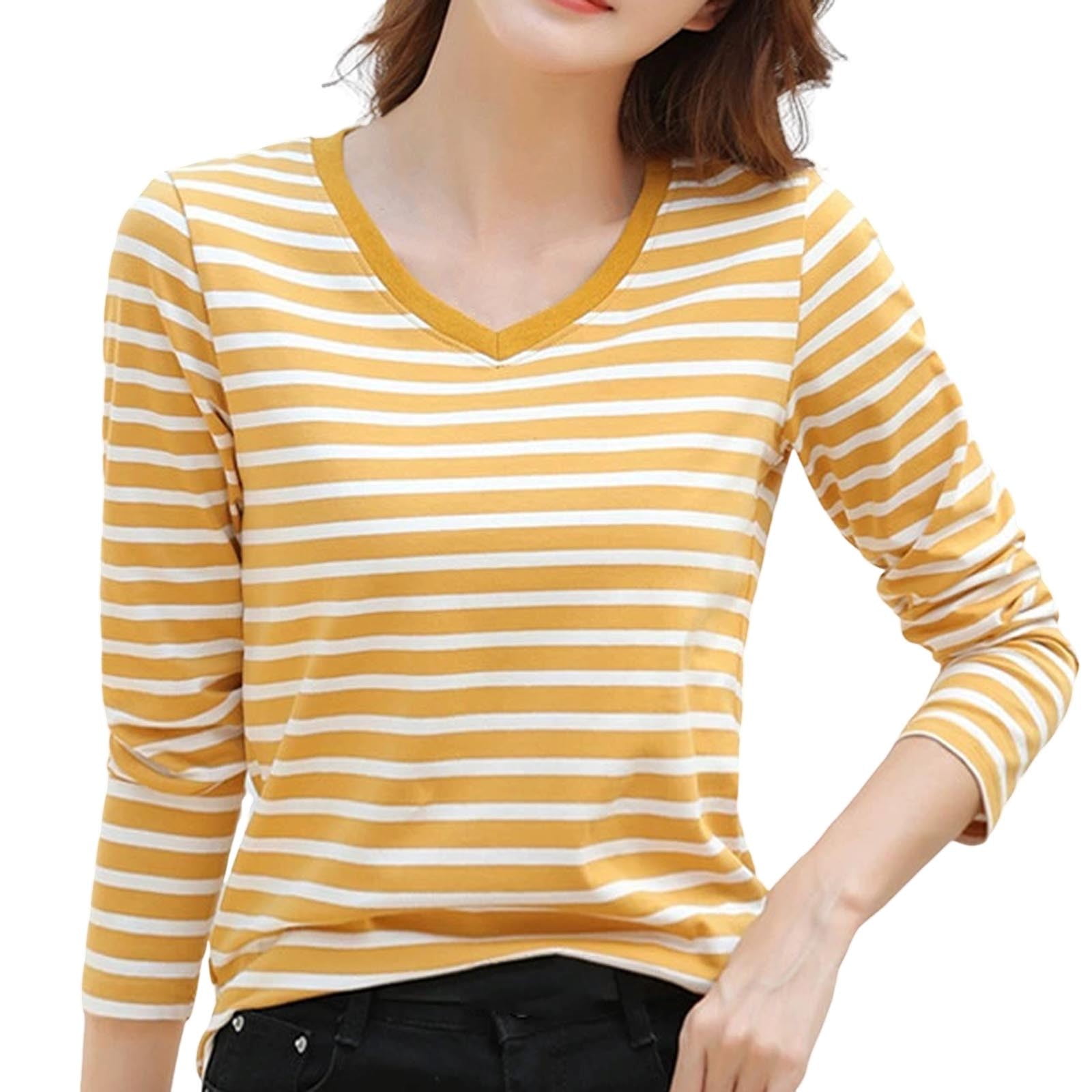 Health-tex Striped T-shirt, Made in USA, Women's XS, Vintage unclear white type Vintage Second Hand