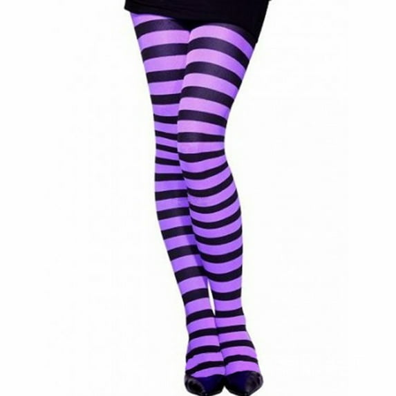 Women's Striped Pantyhose High Waist Tights Slim Fit Leggings Base Socks, Girl Slim Club Clown Stockings