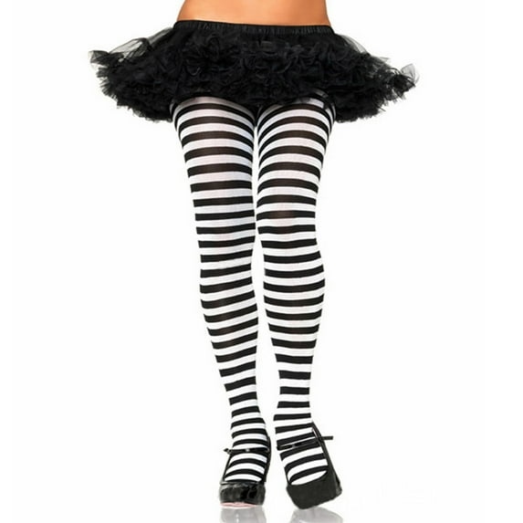 Women's Striped Pantyhose High Waist Tights Slim Fit Leggings Base Socks, Girl Slim Club Clown Stockings