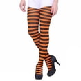 thumbnail image 1 of Women's Striped Pantyhose High Waist Tights Slim Fit Leggings Base Socks, Girl Slim Club Clown Stockings, 1 of 2