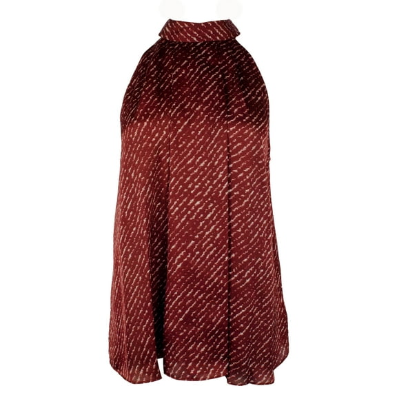 Women's Striped Print Halter Top Shirt Mrlt Large