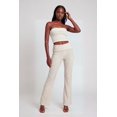 thumbnail image 1 of Women's Striped Rib Knit Fold Over Pants, 1 of 4