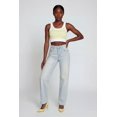 thumbnail image 1 of Women's Striped Ribbed Cropped Racerback Tank Top, 1 of 4