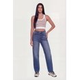 thumbnail image 1 of Women's Striped Ribbed Cropped Racerback Tank Top, 1 of 4