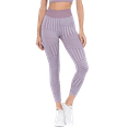 thumbnail image 1 of Women's Striped Seamless Activewear Leggings - Smoky Mauve, S, 1 of 4