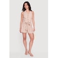 thumbnail image 1 of Women's Striped Tie Waist Belted Shorts, 1 of 4