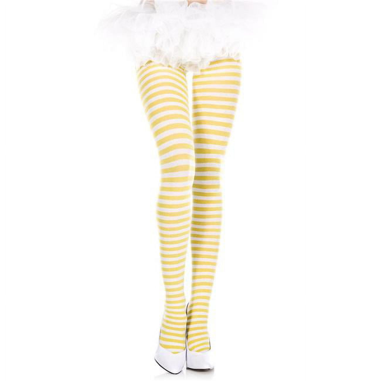 Yellow White Striped Tights Style# 1204