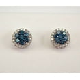 thumbnail image 1 of Women's Stud 14K White Gold Plated Silver 2.50 Ct Round Lab Created Blue Sapphire, 1 of 3