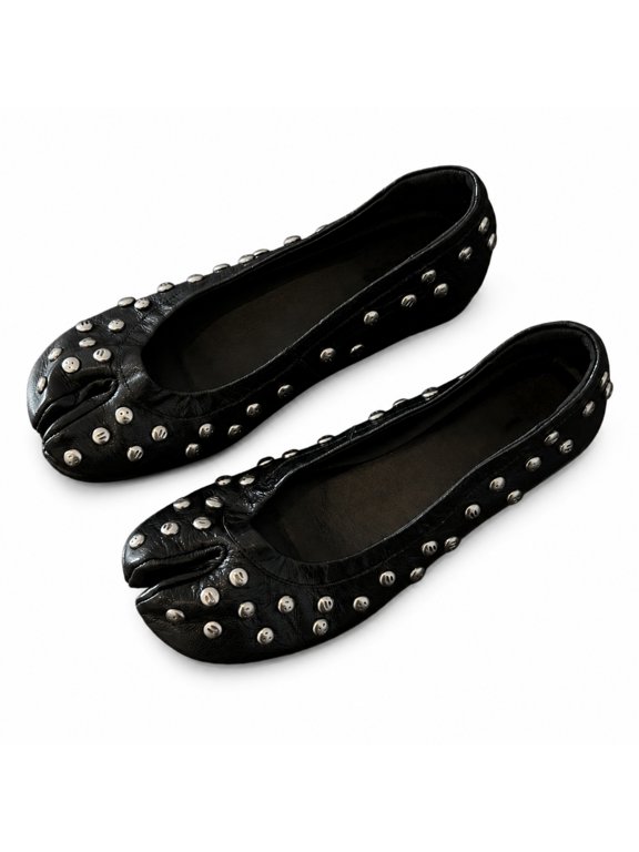 Women’s Studded Ballet Flats, Soft Slip-On Round Toe Casual Shoes