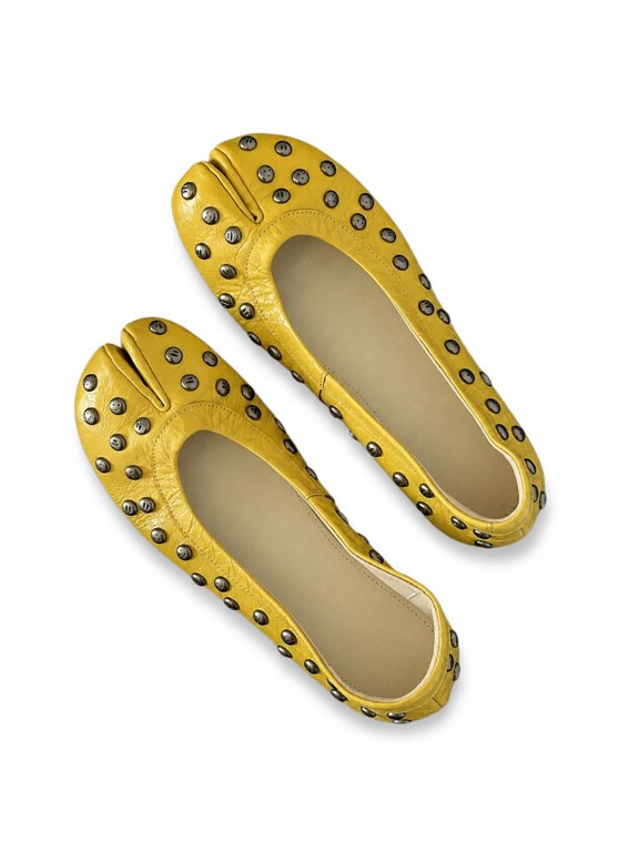 Women’s Studded Ballet Flats, Soft Slip-On Round Toe Casual Shoes