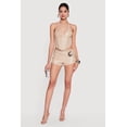 thumbnail image 1 of Women's Studded Belted Front Faux Leather Shorts, 1 of 4