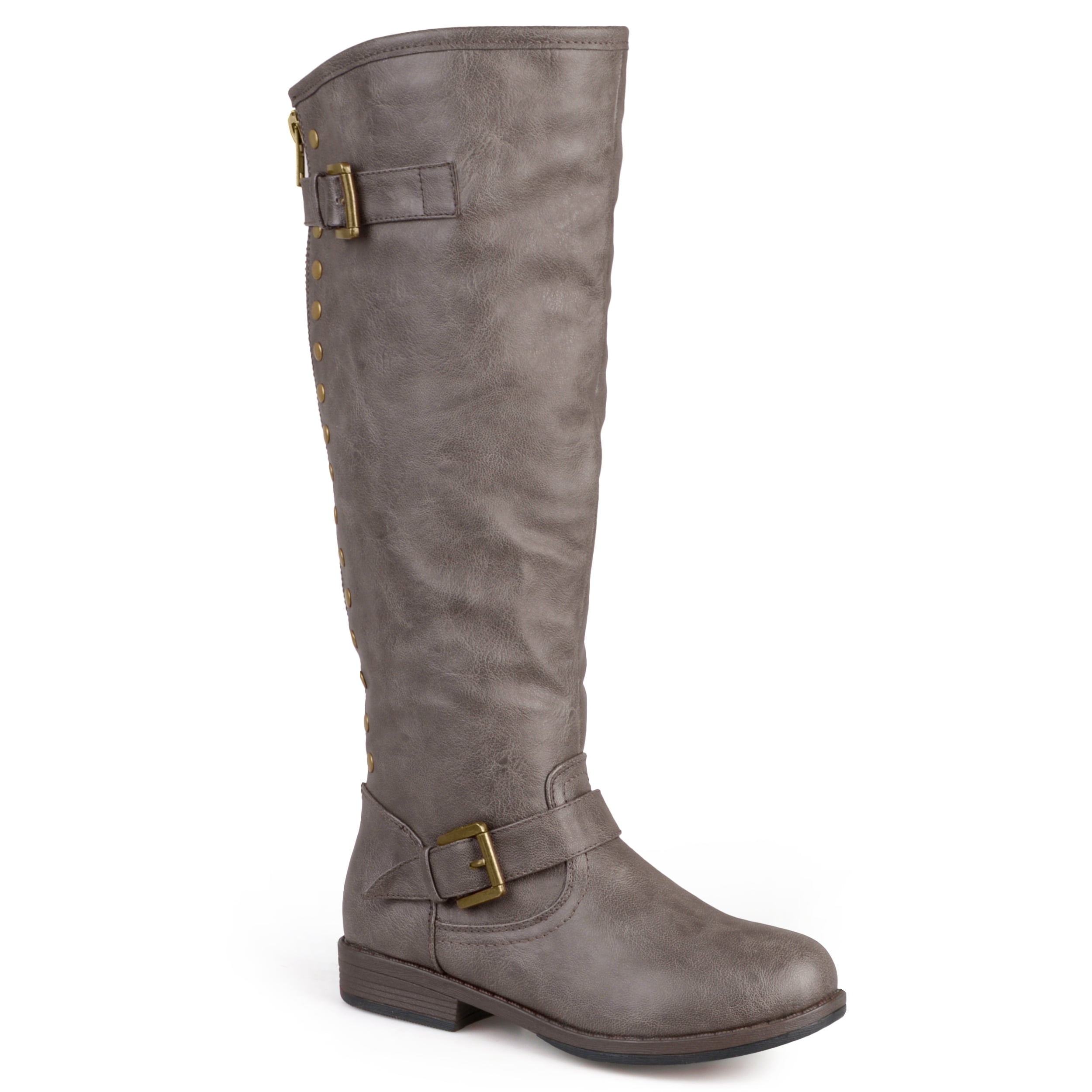 studded buckle boots