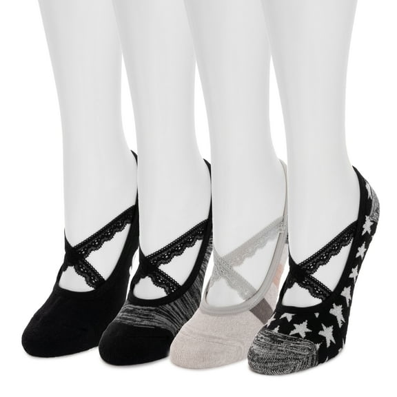 Women's Studio Socks - Criss Cross Ballerina 4PK