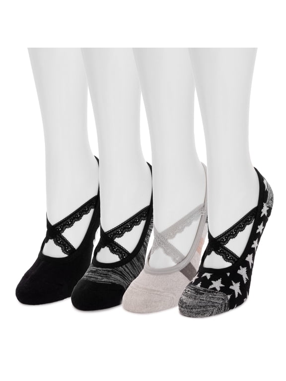 Women's Studio Socks - Criss Cross Ballerina 4PK