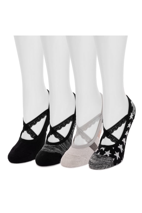 Women's Studio Socks - Criss Cross Ballerina 4PK