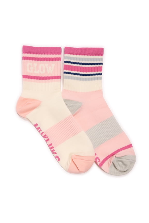 Women's Studio Socks - Quarter Crew Nylon Compression 2 Pack