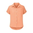 thumbnail image 1 of Women's Stylish Batwing Sleeve Top Office Ready Wrinkle-Free with Pockets Orange XXL, 1 of 4