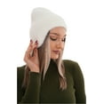 thumbnail image 1 of Wear Sierra Women’s Beanie Earflaps, Soft Knit Warm Full Coverage Design, Cream, One Size, 1 of 3