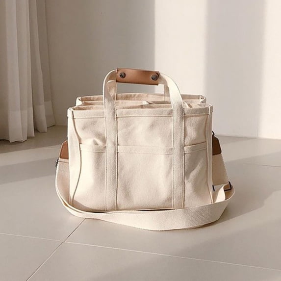 Women's Stylish Canvas Shoulder Bag Spacious Tote Handbag for Daily Use Work School Shopping Travel