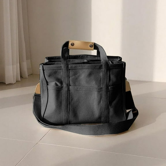 Women's Stylish Canvas Shoulder Bag Spacious Tote Handbag for Daily Use Work School Shopping Travel