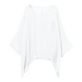 thumbnail image 1 of Women's Stylish Casual Solid Color Pocket Loose Comfortable T Shirt Top, 1 of 2