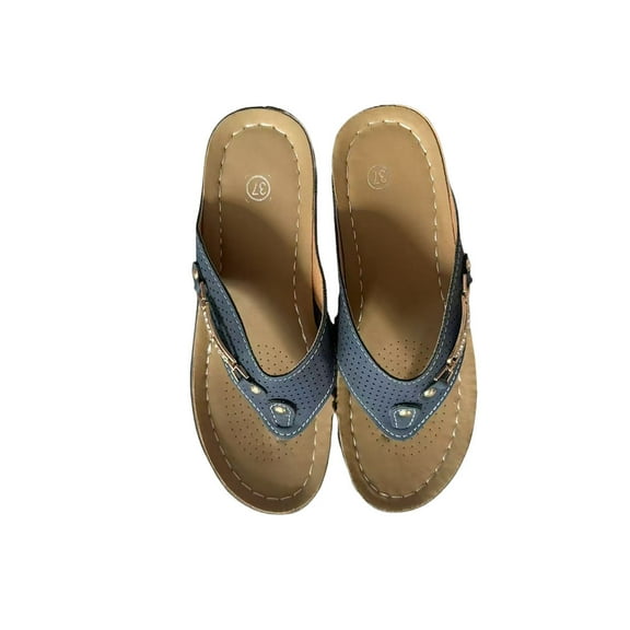 Women's Stylish Comfortable Thong Sandals,women's Comfortable Wedge Arch Support Slip Flat Flip