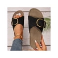 thumbnail image 1 of Women’s Stylish & Comfy Slip-On Sandals With Adjustable Buckle & Platform Design for All-Day Comfort - Durable, Easy-Clean Material, 1 of 11