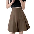 thumbnail image 1 of Women's Stylish High Waisted Pleated Midi Skirt Flowy A-Line Comfortable Stretch Casual Wear Trendy Feminine Elegant, 1 of 2