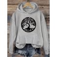 thumbnail image 1 of Women's Stylish Hoodie - Loose Fit, Tree of Life Design, Comfortable and Casual, 1 of 9