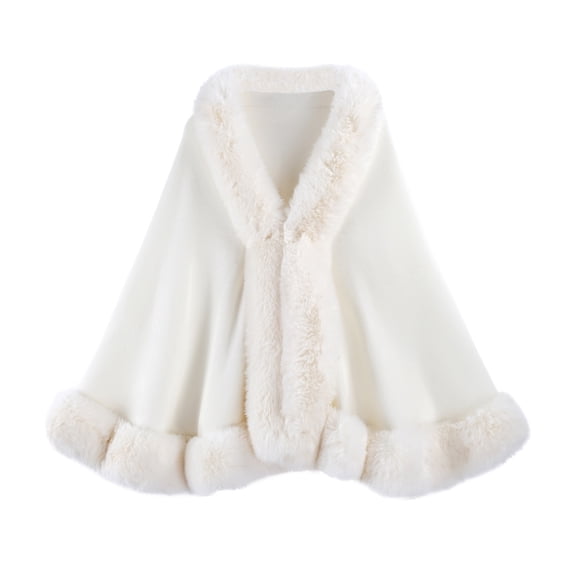 Women's Stylish Knit Cape Poncho Open Front Soft Cardigan Wrap for Autumn Winter Warm Layering and Casual Wear White